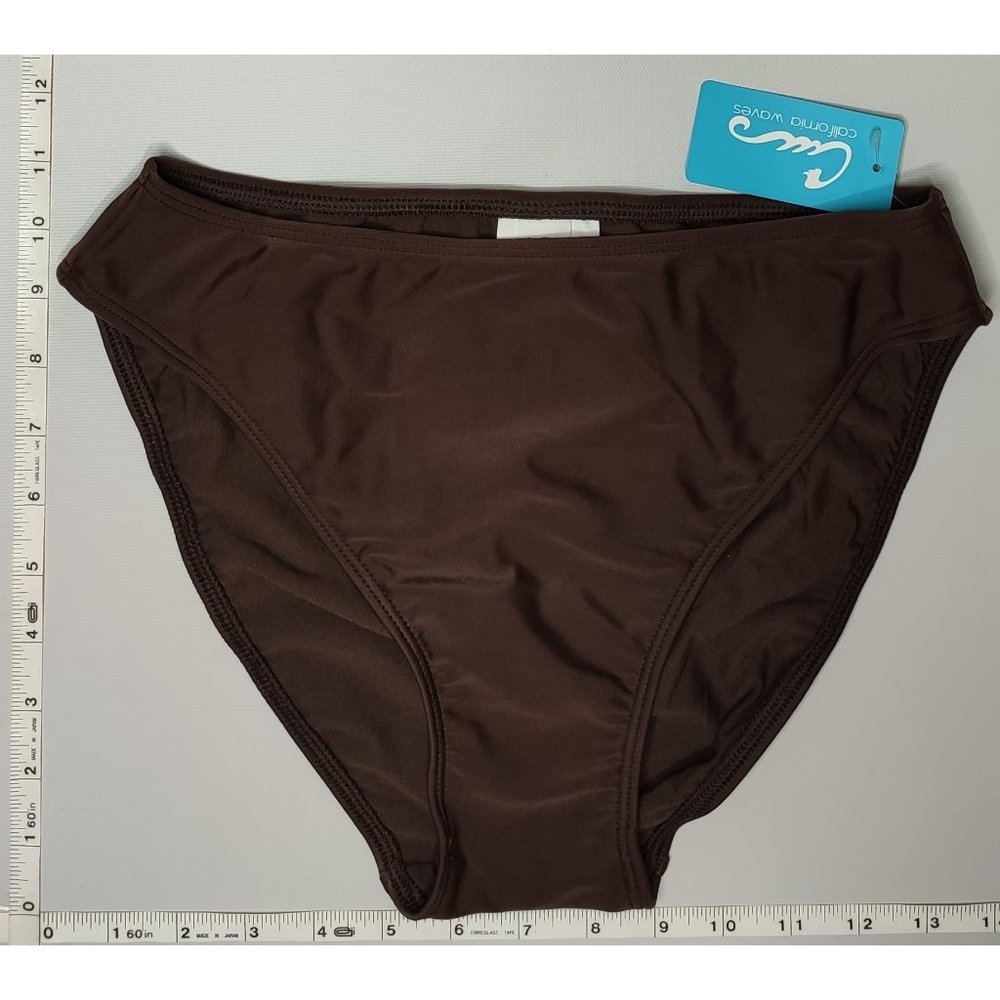 NWT California Waves Brown bikini bottom